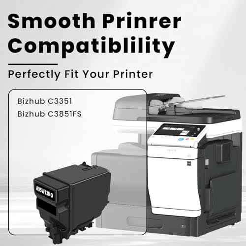 Vylent TNP-49 TNP49 Black Toner Cartridge A95W130 Replacement for Konica Minolta TNP49 TNP49K Toner Cartridge for Bizhub C3351 C3851FS Printer Ink 1-Pack