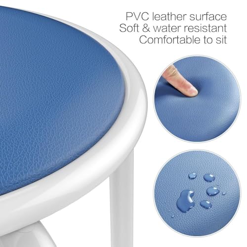 Yaheetech Multicolor Padded Stackable Stools Set of 5 – 18" Seat Height, Faux Leather