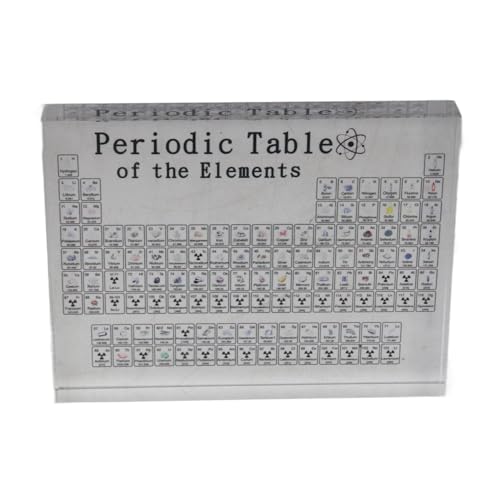 Ymiko Clear Acrylic Periodic Table Display - Portable Classroom Model
