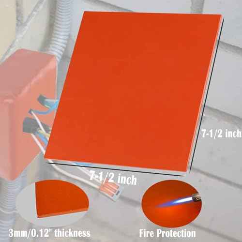 Electrical Putty Pads Fire Barrier Moldable Fire Putty Pads Adhesive Putty for Wall Firestop Pads for Sockets Openings Electrical Box 7-1/2 inch (12)