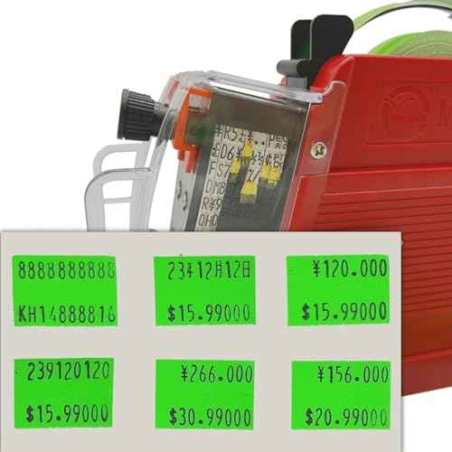 Generic 2-Line Price Gun Labels, 40 Rolls, Green, Universal for MX-6602, MX-6600, YH-689 & More, 20000 Labels