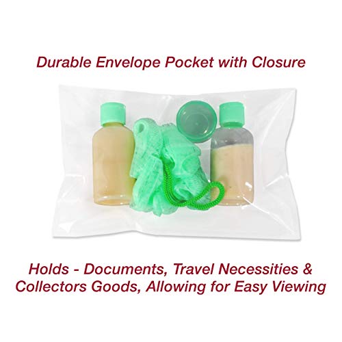 EnvyPak 100 Clear Booklet Envelopes with Peel & Seal Closure 5.5 x 8.5 Inches