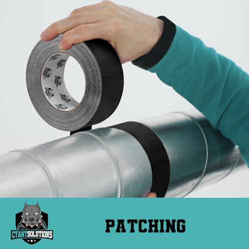 Black Duct Tape Heavy Duty, Super Strong Sticky and No Residue Black Waterproof Duct Tapes, Multi-Use Duct Tapes for Packaging, Binding, Material Handling, 1 Roll (2 Inch x 30 Yards)