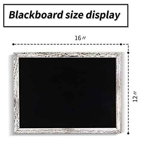 Chalkboard 12x16 inches, 3 Pack Non-Magnetic Blackboard, Rustic White Wooden Framed Chalkboards for Wedding, Kitchen and Home Decor