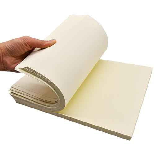Twlead Yellowish A4 Security Paper,85g Starch-Free 75% Cotton and 25% Linen Waterproof Without Security Thread Paper for Certificates Files 50Sheets