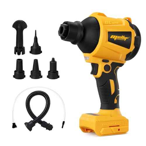 Cordless Air Pump Air Duster Compatible with Dewalt 20V Battery(Tool Only), Handheld Brushless Compressed Air Mattress Pump Air Blower w/ 3 Speeds & 7 Nozzles & 336MPH for Home Cleaning, Outdoor