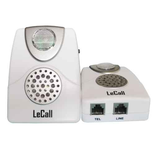 2packs Telephone Ringer Amplifier/External Phone Ringer/Phone Ring Enhancer for Landlines, Loud Ringer with Flash Light, TA002