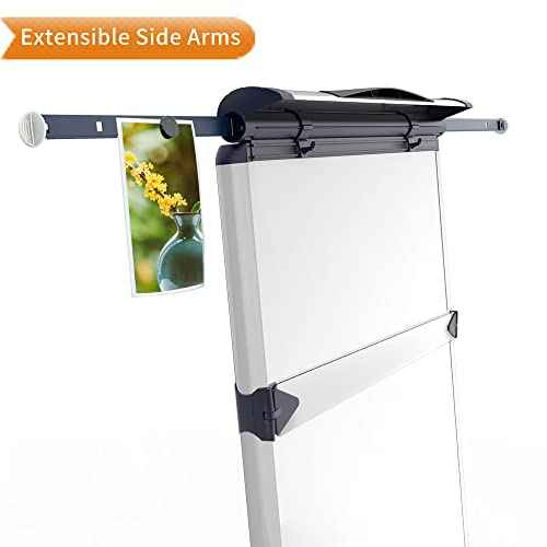 VIZ-PRO Dolphin Magnetic Mobile Whiteboard/Flipchart Easel, 28 X 40 Inches