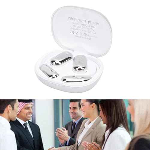 Real Time Language Translator Earbuds, AI Language Translator Earphone, Translation Earbuds 133 Languages for iOS Android, Music Playback, with LCD Screen (Silver)