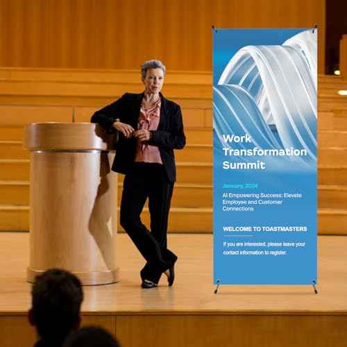 2 Pack X Frame Banner Stand Adjustable Size 23"X 63" to 32"X 78" with Portable Retractable Carrying Bag, Customize Banner Stand for Trade, Show Exhibition Market and Store Display