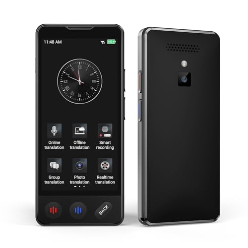 FICALLO Offline AI Language Translator Device Black, 150 Languages Support, Instant Voice & Photo Translation