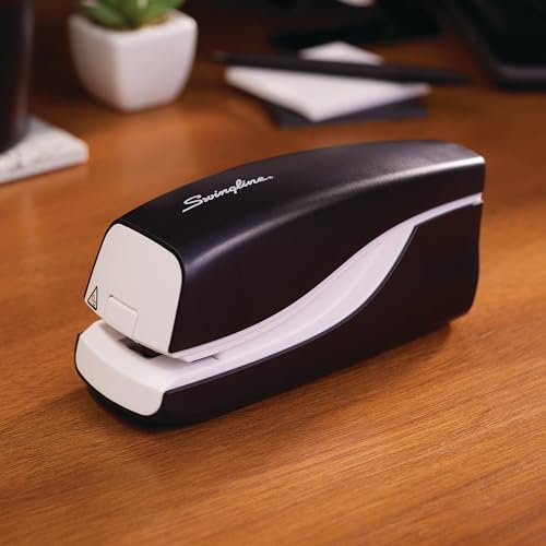 Swingline Half Strip Electric Stapler, 20-Sheet Capacity, Battery Powered, Portable (42132)