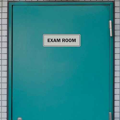 Signs ByLITA Standard Exam Room Sign (Brushed Silver) - Medium 5 Pack