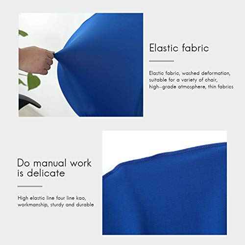 TOPINCN Office Computer Chair Covers, Split Stretchable Seat Cover Universal Split Rotating Swivel Chair Slipcover Protector 2 Piece, Office Chair Backrest Cover Rotating Chair Seat Cover (Black)