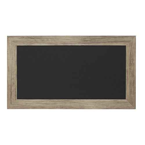 DesignOvation Beatrice Framed Magnetic Chalkboard, 13x23, Rustic Brown