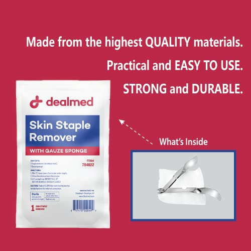 Dealmed Sterile Staple Removal Kit - Single-Use 2-Piece Set for Medical Use