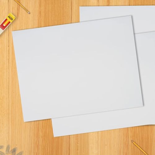 School Smart Railroad Poster Board Paper White 6-Ply, Pack of 100, 22 x 28 Inches