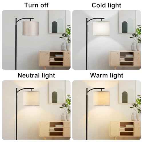 Arc Floor Lamp,Modern Floor Lamp,62'' Standing Lamp with Foot Switch,Tall Floor Lamps for Living Room,Bedroom,Office,360¡Æ Adjustable Light Shade (Black)