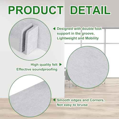 2 Pack Acoustic Desk Divider Partition 23.6 x 47.2 Stand up Freestanding Privacy Panel Noise Visual Distractions Reducing Table Divider for Student Reception Area Office(Beige)