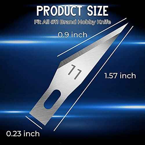 60 Pack Exacto Knife Blades 11, Craft Knife Blades Replacement, Exacto Blade 11, Hobby Knife Blade Refills for Art, Craft, Scrapbooking, Cutting, Carving