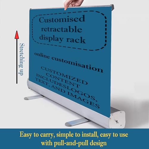 Personalized Retractable Banner Stand - Portable Trade Show Display with Adjustable Height
