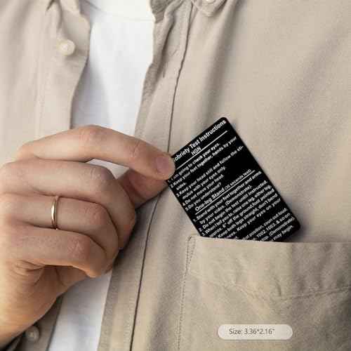 24 PCS Metal Standardized Field Sobriety Test Instruction SFST/HGN Card, Aluminum SFST Card for Law Enforcement, Police, Trooper, DWI (24 PCS)