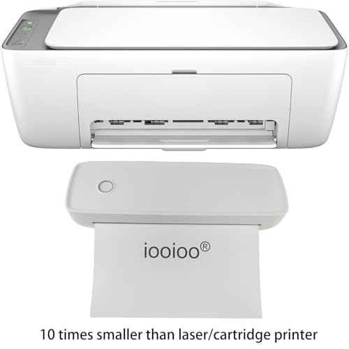 IOOIOO A80 Portable Thermal Printer 8.5x11 Letter Size, Tattoo Stencil Machine, no Ink Inkless, Bluetooth,for iPhone Android Mobile Phone Laptop PC,Home Office Travel-White