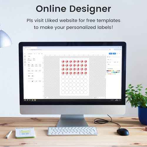 L LIKED 1'' Diameter Round Printable 25 Sheets Matte Sticker Labels for Laser/Inkjet Printer, White Blank Circle Stickers, Strong Adhesive (1575 Labels)
