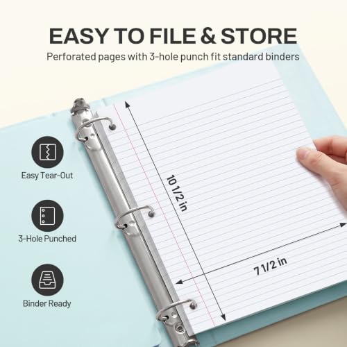 SUNEE Black Spiral Notebook 1-Subject, 8x10.5 inches, Water-Resistant Cover