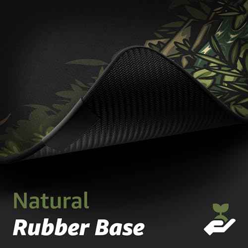 Hystar¢ç Extended Gaming Mouse Pad | 5mm Thick, Waterproof Surface, Smooth Polyester Fabric, and Natural Rubber Base | Midori (XXL 36" x 16")