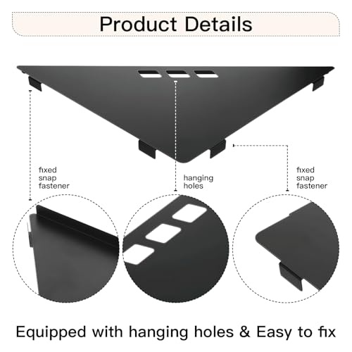 Folding Table Corner Connector - Metal Extender for Folding Tables, Black
