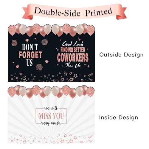 Large Good Luck Finding Better Coworkers Than Us Farewell Greeting Card£¬Rose Gold Jumbo We Will Miss You Goodbye Good Luck Retirement Going Away Card for Coworker Friend£¬Gifts for Colleague Leaving