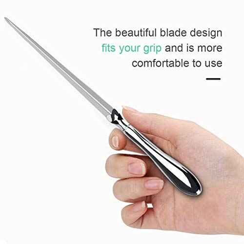 Letter Opener, 1 PCS Silver Envelope Opener Knifes, Metal Letter Opening Knife, 9 Inches Envelope Slitter (Sliver 1PCS)