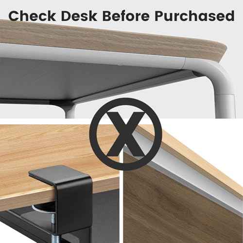 Keyboard Tray Under Desk, Slide Out Computer Keyboard & Mouse Tray with C Clamp-on Mount Easy to Install,24" W£¨Including Clamps£© X 12"D Small Size,Black
