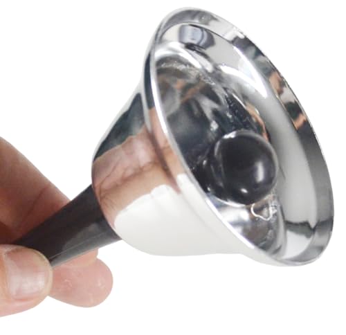 OceeK Silver Hand Bell 1 Pack - Loud Call Bell for Nurse Classroom Dinner