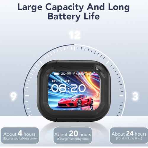 NE20 Earbuds, 2025 New NE20 AI Translation Earbuds in Real Time, Language Translator Headphones with LCD Touch Screen Audifonos Traductores Ingl?s Espa?ol Support 140 Languages for Travel White