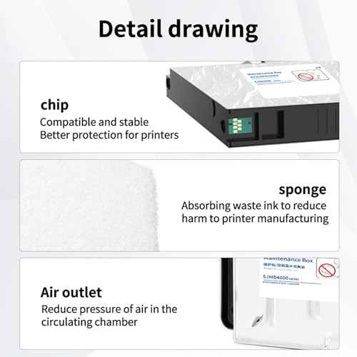 MS.R C4000U Maintenance Box SJMB4000 C33S021601 C33S021602 Replacement for cw-C4000 C4000e C4000u CW4030 Printer(1 Pack)