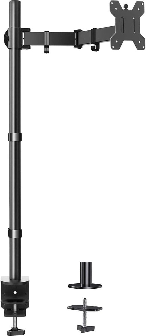 HUANUO Monitor Arm - Adjustable Desk Mount for 13-32 Inch Screens | Extra-Tall 39-Inch Pole, Holds 22 lbs