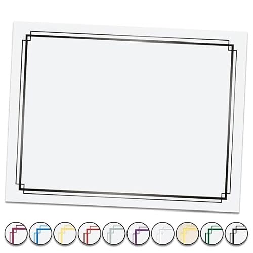 PaperDirect Foil Elegance Specialty Certificates, 50 Sheets of 38lb White Paper, 8¨ö" x 11", Double Green Foil Border, Perfect for Awards, Students, Employees, Volunteers, Course Completion, Diplomas
