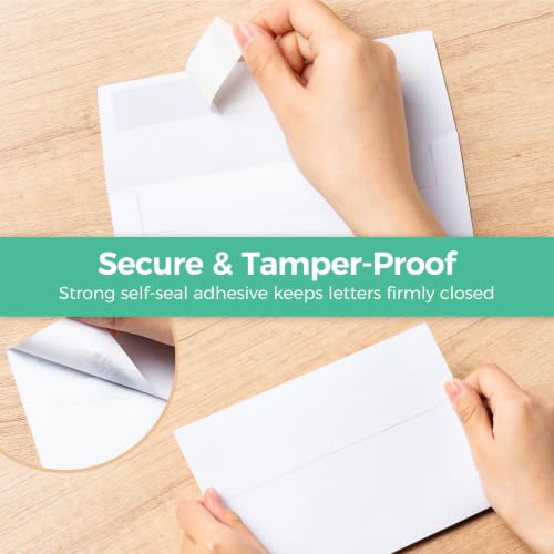Ohuhu A7 Printable White Self-Seal Envelopes 5x7 Pack of 500