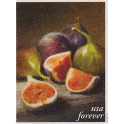 USPS Fruits & Vegetables (Book of 20) (Plums, Cherry Tomatoes, Carrots, Lemons, Blueberries, Red and Green Grapes, Lettuce, Strawberries, Eggplants, Figs) Postage Forever Stamps 2020 Scott #5484-5493