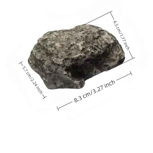 Outdoor Hidden Key Storage Rock, Gray Stone-Look, Never Locked Out! Outdoor Fake Rock Key Hider - Weatherproof Secure Cover, Holds House/Car Keys (3.1in), Realistic Hidden Key Holder for Yard Garden