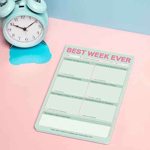 Knock Knock 6-Count Best Week Ever Pads, Weekly Planner Pads & To Do List Notepads, 6 x 9-inches (Pastel Edition)