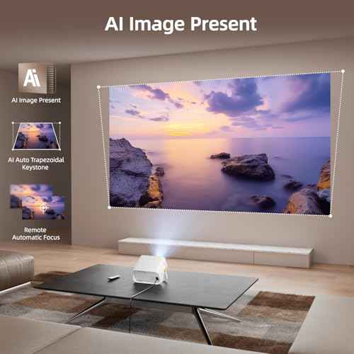 BKZ 2025 upgraded 360¡ÆAdjustable Dual Stand AI Auto Keystone Electric focus Mini Portable Projector with Bluetooth 5.4, 1080P support Outdoor and movie Projector compatible with HDMI/USB/Phone/PC