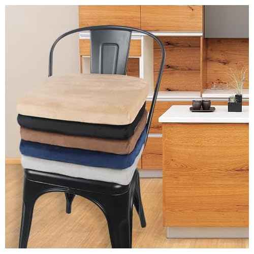 Augld 14x14 Metal Chair Cushion Set of 2 Memory Foam School Chair Cushion Small U Shape Seat Cushion Navy