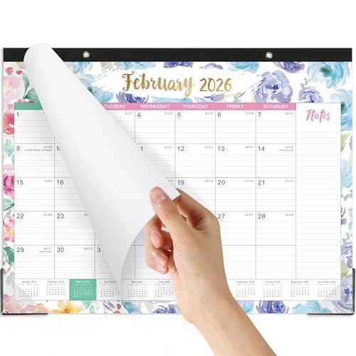 2026 Desk Calendar - Jan 2026 - Dec 2026, 12 Months Large Monthly Desk Calendar 2026, 22" x 17", Desk Pad, Large Ruled Blocks, To-do List & Notes, Best Desk/Wall Calendar for Planning and Organizing