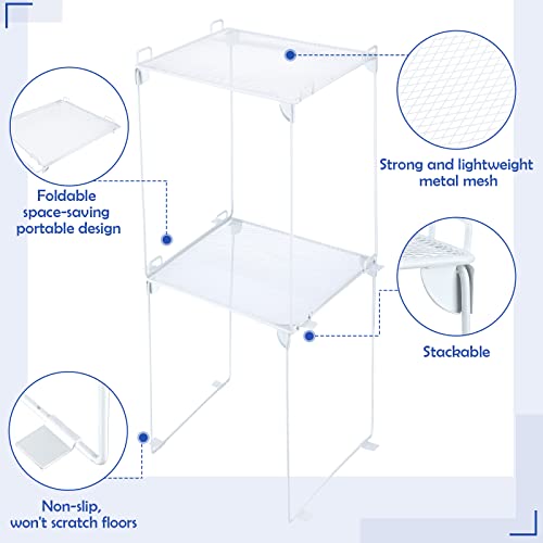Panelee Metal Locker Shelf Organizer Stackable School, Double Layer,