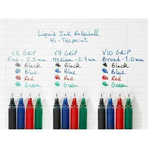 Pilot V5 Grip Liquid Ink Rollerball 0.5 mm Tip (Box of 12) - Black