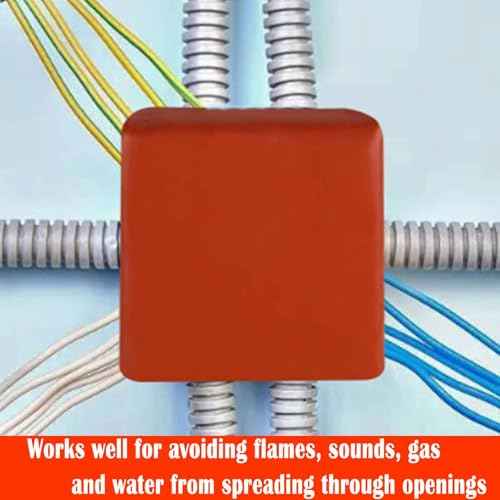 Electrical Putty Pads Fire Barrier Moldable Fire Putty Pads Adhesive Putty for Wall Firestop Pads for Sockets Openings Electrical Box 7-1/2 inch (12)