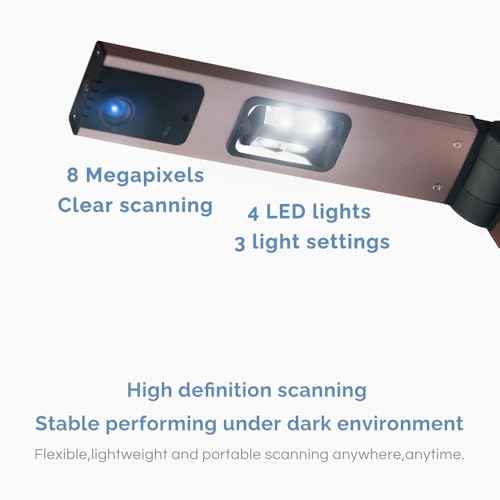 iCODIS Portable Document Scanner: 8MP A3 Size Capture, USB, Windows Compatible